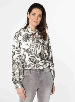 Zwarte Blouse Met Strikdetail-Norah Discount
